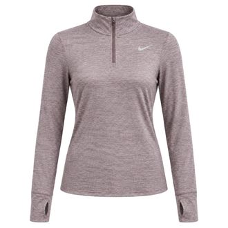 Nike Swift Hardlooptop Voor Dames Met Uv-bescherming En 1/4-rits, Bruin