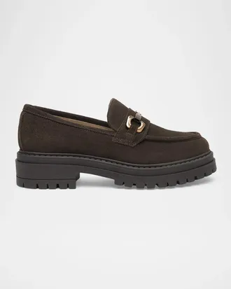 Nero Giardini 40mm Suede Horsebit Loafers