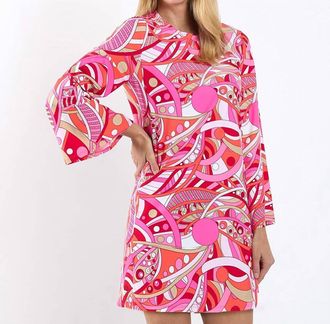 Jude Connally Renata Mini Dress In Mod Party Peony