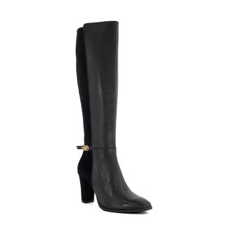 Dune London Womens Ladies Solia - Heeled Knee-High Boots - Black Leather (archived) - Size UK 3