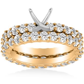 Pompeii3 3ct Diamond Eternity Wedding Engagement Ring Setting Size Selectable