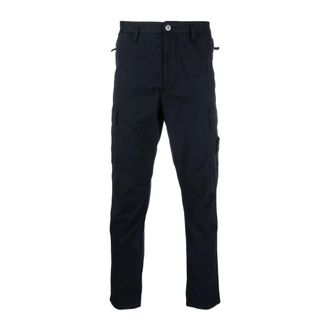 Stone Island Slim-fit Trousers, male, Blue, Size: W33 Cargo Trousers