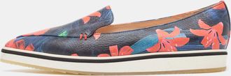 Nicholas Kirkwood Multicolor Floral Print Leather Alona Smoking Slipper