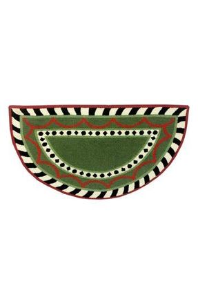 R16 Home Harper Half Circle Doormat in Green Red White at Nordstrom Rack, Size 24X36