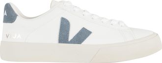 Veja White/Blue Campo Leather Low-Top Sneakers