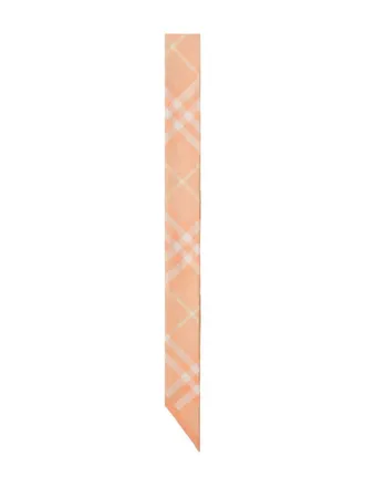 Burberry Vintage Check Silk Scarf - Peach