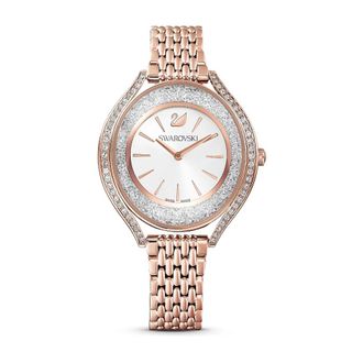 Swarovski Elegante Ros&eacute;gouden Kristalhorloge - Dames - Horloges - Roze - ONE Size - Accessoires