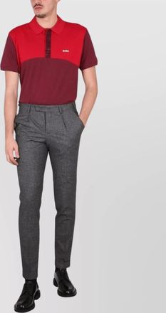 HUGO BOSS logo polo shirt with ribbed collar