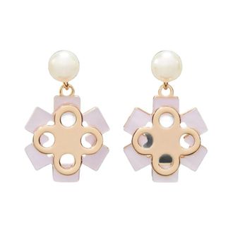Tory Burch Forget Me Not Pareloorbellen - Dames - Oorbellen - Veelkleurig - ONE Size - Nylon - Accessoires