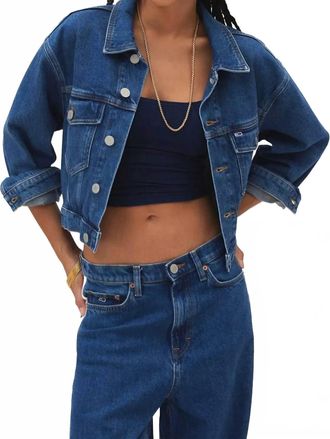 Tommy Jeans Claire Cropped Jacket In Denim Medium