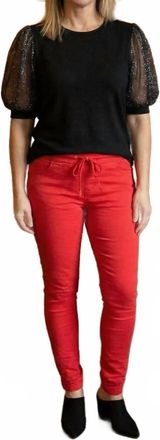 Made in Italy Starlight Italian Magic Pants In Red