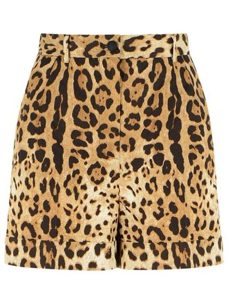 Dolce & Gabbana Shorts Leo aus brauner Baumwolle
