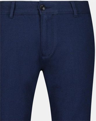 Roy Robson Navy Blauwe Slim Fit Chino Broek - Heren - Wijde Broeken - Blauw - 2XL - Katoen - Broeken