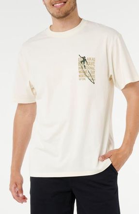 Rip Curl Eddie Would Go Petro Graphic T-Shirt in Bone at Nordstrom, Size Xx-Large