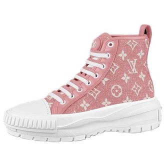 Louis Vuitton (WMNS) LOUIS VUITTON LV Squad Ankle Sneakers Pink Monogram 1A9S1G