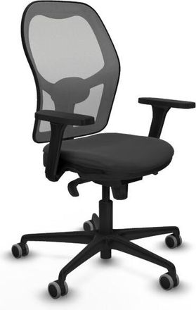 Piqueras y Crespo Piqueras Y Crespo - Jorquera Sincro Malla Gris Similpiel Gris Oscuro Brazos 3d Base Nailon Ruedas 65mm Engomada