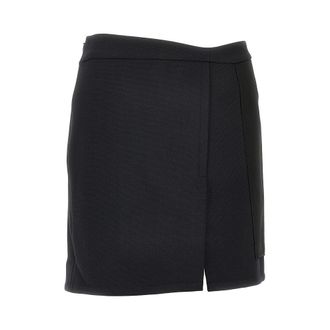 Victoria Beckham Womens blue Skirt In Wool Blend from