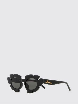 Loewe Black Acetate Cat-Eye Sunglasses with Flower Design