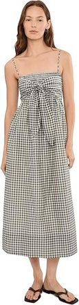 Vince Tie Smocked Cami Dress Womens Dress Off-White/Smoke : SM, Cotton/Silk