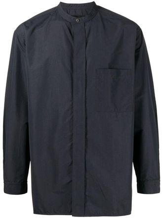 3.1 Phillip Lim band-collar shirt - men - Cotton/Polyester - S - Black