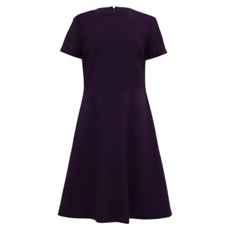 Brooks Brothers A-Line Midi Dress in Violet Wool
