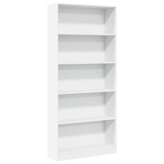 Berkfield Home Bookcase White 80x24x176 cm Engineered Wood | Size: 80 x 24 x 176 cm