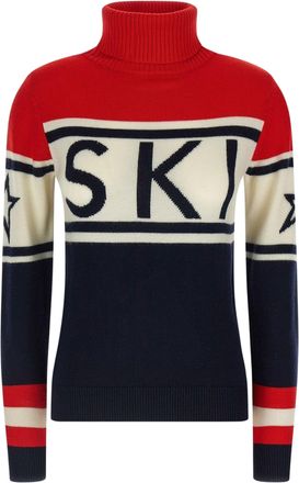 Perfect Moment Schild Jacquard Pattern Merino Wool Sweater