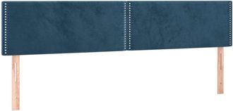 vidaXL Cabecero Con Led De Terciopelo Azul Oscuro 180x5x78/88 Cm Vidaxl