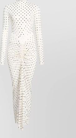 Alaia studded draped maxi dress