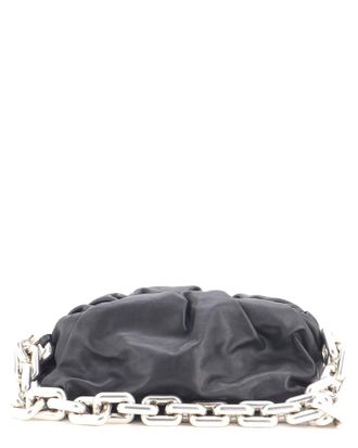 Bottega Veneta Black Leather The Chain Pouch (Authentic Pre-Loved)