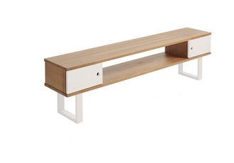 HOGAR 24 Mueble Tv &oacute; Mesa de televisi&oacute;n 150 en color Encerado y Blanco