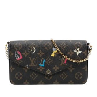 Louis Vuitton Pre-owned Clutches, female, Brown, Size: ONE SIZE Pre-owned Fabric Crossbody Bag