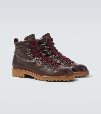 Eleventy Botas de piel con cordones