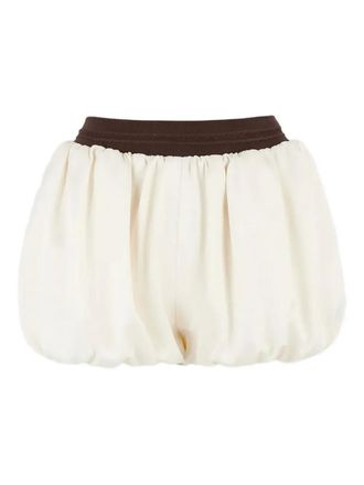 Mani&egrave;re De Voir Zoe gathered bubble shorts - Neutrals
