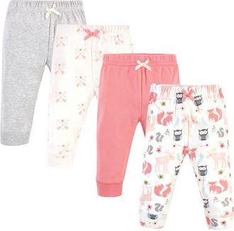 Hudson Baby 4Pk Essential Pants Set in Girl Forest at Nordstrom, Size 12-18M