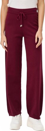 M Made in Italy Cozy Knit Pant In Wine