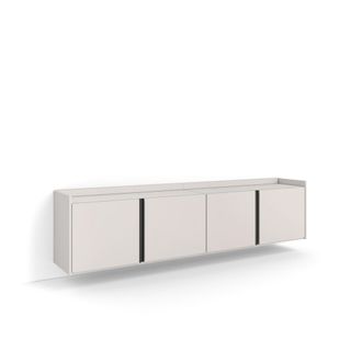 Skraut Home Skraut Home - Mueble Tv, Televisi&oacute;n, Muebles De Sal&oacute;n, Almacenaje, 207x35x50cm, Para Tv Hasta 80, Colgado, Suspendido, Estilo Moderno, Beige