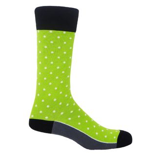 Peper Harow Pin Polka Mens Socks - Mint
