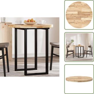 vidaXL The Living Store Piano Tavolo Rotondo &Oslash;70x4 cm in Legno Massello di Acacia - Tavolo rotondo