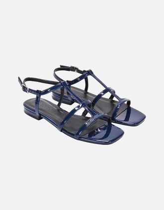 XY London Womens XY London Womens/Ladies Danielle Patent Strappy Sandals - Navy - Size: 6