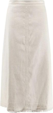 Max Mara Smmfiocch 402 A-lijn Midi Rok - Dames - Midirokken - Beige - XS - Rokken