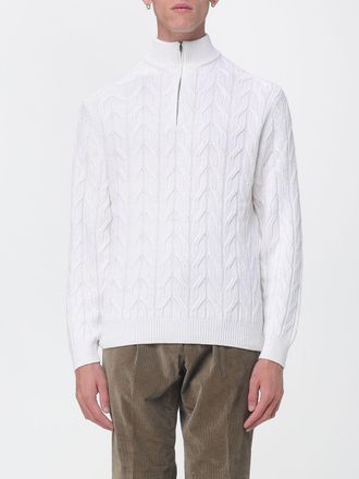 Luciano Barbera Pure Cashmere Half-Zip High-Neck Jumper
