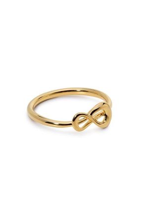 Monica Vinader Infinity Ring in 18Ct Gold Vermeil at Nordstrom, Size 6.75