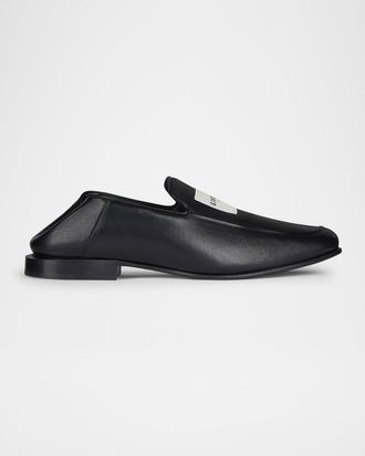 Givenchy Logo Label Leather Loafers