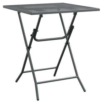 vidaXL Mesa De Jard&iacute;n Malla Met&aacute;lica Expandida Antracita 60x60x72 Cm Vidaxl