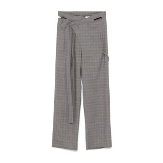 Ottolinger Wide Trousers, female, Gray, Size: M Grey Trousers with Concealed Fastening