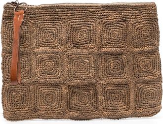 Ibeliv woven-raffia clutch bag - women - Raffia - OS - Brown