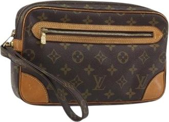 Louis Vuitton Pre-owned Clutches, female, Brown, Size: ONE SIZE Pre-owned Monogram Canvas Clutch