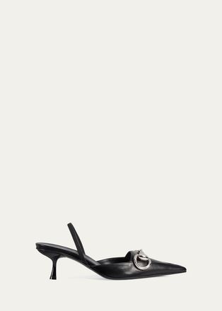 Gucci Boulevard 55MM Leather Slingback Pumps
