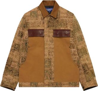 Junya Watanabe Wqj 041 Panelled Jacket - Heren - Zomerjassen - Beige - L - Katoen - Jassen